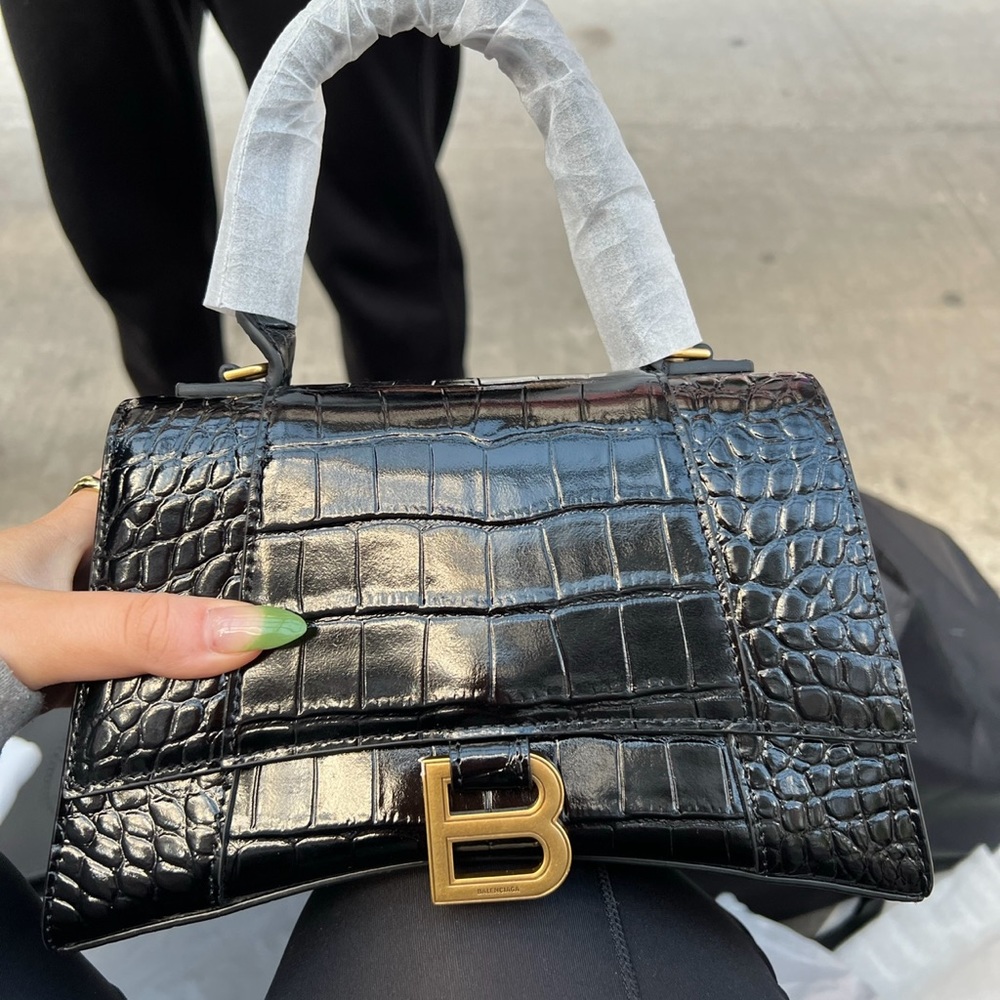 Black balenciaga hourglass bag